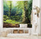 ABAKUHAUS Urwald Wandteppich, Wilder Efeu auf Bäume aus Weiches Mikrofaser Stoff Waschbar ohne Verblassen Digitaldruck, 150 x 110 cm, Waldgrün Braun