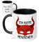 True Statements Tasse Ich hasse Menschen- personalisiert mit Wunsch-Namen - originelles Geschenk, Teufel - innen schwarz