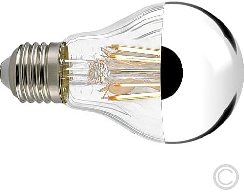 Sigor LED-Filament Kopfspiegellampe E27 7W silber