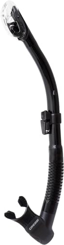 Cressi Omega Ultra Dry, Snorkel Unisex-Adult, Nero/Nero, Taglia Unica