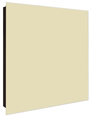 banjado® Großer Schlüsselkasten Glas/Schlüsselbox 30cm x 30cm mit 50 Haken - Motiv Beige/Schlüsselkasten modern für Schlüsselaufbewahrung mit beschreibbarer, magnetischer Glastür