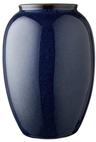 BITZ - Vase/BLumenvase - Stoneware - Blau/glasiert - (HxD) 25 x 15,5cm
