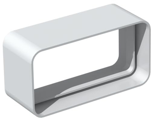 manchon plat pvc rigide - rectangulaire - mâle / mâle - 55 x 110 mm