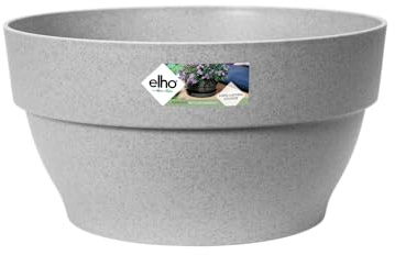 elho Vibia Campana Schale 27 - Blumentopf für Außen - Ø 27.0 x H 14.0 cm - Grau/Living Beton