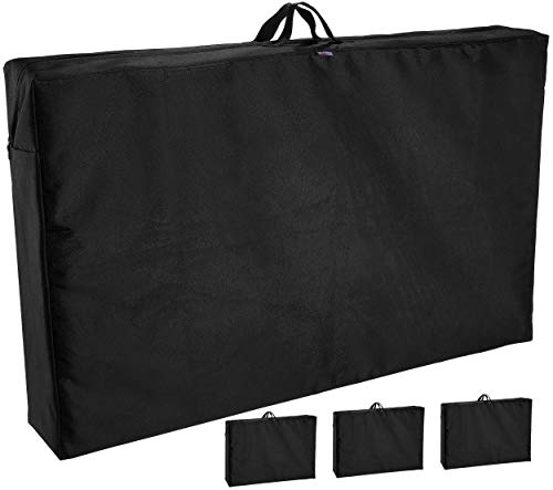 BRUBAKER 4er Pack Premium Schutztasche/Aufbewahrungstasche für Gartenstühle - Robustes Oxford 600D Gewebe - wasserfest - 97 x 59 x 16 cm