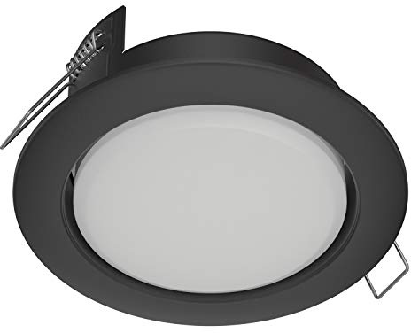 ledscom.de LED Einbaustrahler Zobe II flach GX53 anthrazit matt rund 10,063W 1038lm warm-weiß 107mm Ø Lochkreis 90mm Ø