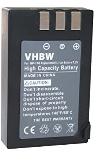 vhbw Akku Ersatz für Fujifilm NP-140 für Kamera Digicam DSLR (900mAh, 7,2V, Li-Ion)