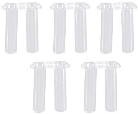 Zwindy 200 Stück durchsichtiger Kunststoffbrillenstecker, 5 Typen Brillenreparatur-Befestigungswerkzeug für randlose Brillen Befestigungszubehörwerkzeuge (1,4/1,5/1,6/1,8/2,0 mm).
