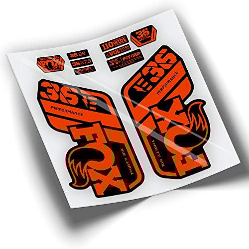 Adesivi Forcella Fox 36 Performance 2021 Colori WP431 Rosso Arancione Fluo