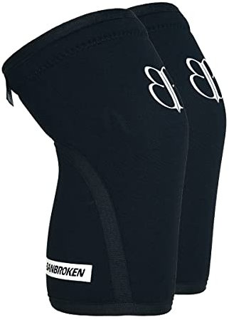 BANBROKEN Ginocchiere 7 mm PRO LIFTER (2 unità) 7 mm Knee Sleeves - Weightlifting, Strongman, sollevamento pesi, compressione Squats e altri sport. uomo, donna, 1 paio, nero (WL PRO, L)