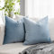 QUAFOO Kissenbezüge aus weichem Samt, für Sofa, Couch, Bett, Wohnzimmer, dekorativ, luxuriös, quadratisch, mit Reißverschluss, 50,8 x 50,8 cm, Hellblau, 2 Stück
