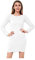 GW CLASSY OUTFIT Women's Ladies Girls **Long Sleeve MIDI Dress Stretch Bodycon**Plain Jersey 8-26 (White, 16)