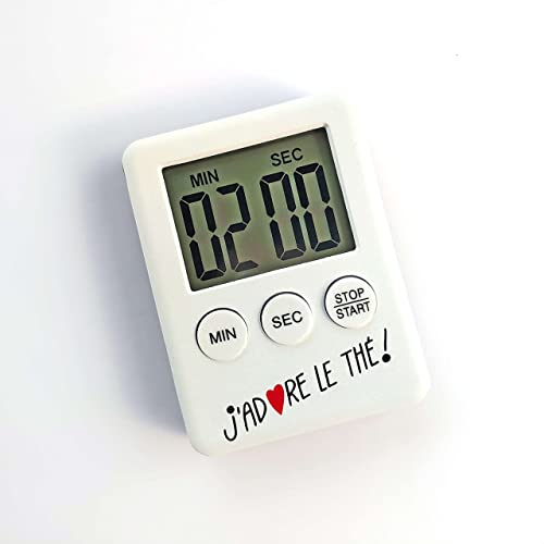J'adore le thé ! - Minuteur de Cuisine aimanté - Digital