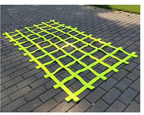 Splenlife Kletternetz Kinderzimmer,Kletternetz Kinder Outdoor Schaukel Schaukelnetz Hochbett Kletterseilleiter Frachtnetzes Indoor Strickleiter Reckstange Garten Climbing Net,Ninja Line Zubehör,Grün