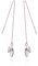 Reffeer Solide 925 Sterling Silber Blatt Baumeln Ohrringe für Frauen - Blatt Tropfen Earrings mit Einfädler und Kettenohrringe in C-Rose Gold Plated