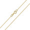 Amberta Allure Damen Halskette aus 9K Gold: 0.5 mm Venezianierkette - 50 cm