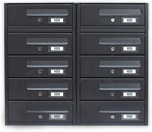 Briefkasten Eigentumswohnung 10 Sitzer 60 x 17 x 54 cm H - Modell Modular - Condominium Mailbox 10 Plätze cm 60 x 17 x 54 H - Modular Model