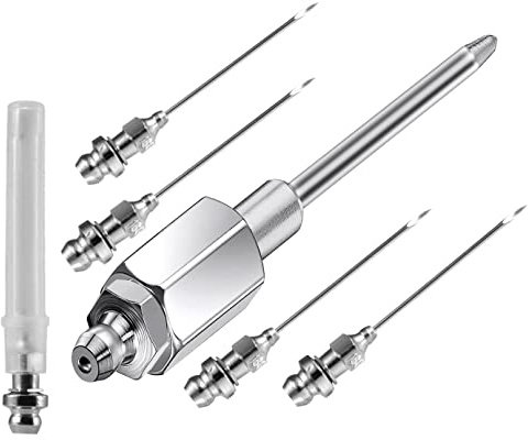 OKYOUK Bearing Grease Injector Needle,Grease Needle Nozzle, Narrow Needle Dispenser,for injecting Grease into Sealed CV Joints (Needle Greaser Set)