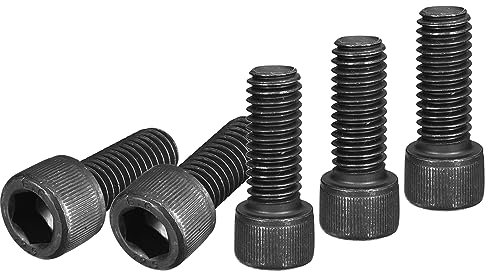 DTGN 3/8-16X1(Dxh) Vis À Tête Cylindrique À Six Pans Creux - Lot De 10 - Convient Pour Les Fixations De Meubles - Filetage Complet - Acier Au Carbone 12.9 - Tête Ronde, Noir