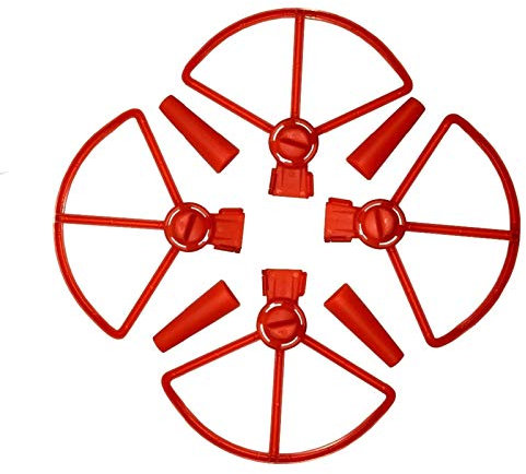 Blade Propeller 4 Stück Propellerschutz Schutz Joystick Schutz / Passend for DJI Spark Drone RC Ersatzteile Requisiten Klingenstoßstange und Steuerknüppelschutz ,Quick Release Propellers ( Color : Red