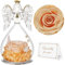 Yamonic Ewige Rose Engel Geschenke für Frauen,Engel Figur Geschenke für Mama,Ewige Rose im Glas Geschenke für Oma,Schutzengel Geschenk Weihnachten,Geburtstagsgeschenk für Frauen, Muttertagsgeschenke