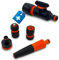 MaJoCompTec® CONNECT-2241 Anschluss Set | Absperrhahn für Gartenschlauch | Wasser Anschlussgarnitur mit Schlauchkupplung Hahnanschluss Wasserspritze (Regulierventil + Starter-Set)