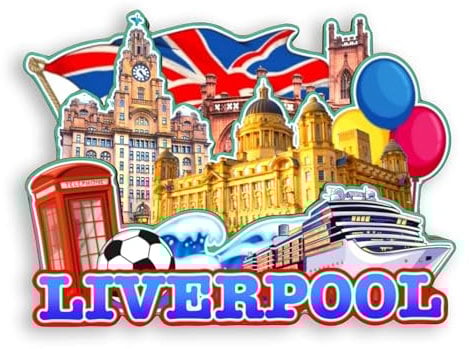 Quwsne Refrigerator Magnet Liverpool UK Fridge Magnet City Travel Souvenirs Tourist Gifts 3D Classic Landmarks Handmade Crafts Home Decoration -1451, QS-WC-1451