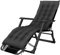 Zero Gravity Chair Sonnenliege, Metall faltbar G Patio Outdoor Deckchair Recliner Lounge Dicke Kissen, tragbarer Liegebürostuhl mit Fußstütze Schwarze Chaiselongue