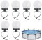 Wpsagek Paquet de 6 lampes solaires de piscine, lampes solaires de piscine à LED étanches pour piscines hors sol encadrées, accessoires de décoration d'éclairage d'enceinte de piscine extérieure