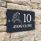 Badgemaster Modern Anthracite Grey House Number Sign Plaque Stainless Steel Standoffs 20cm x 13cm Horse Stables Cottage