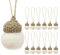 12 stück Mini Filz Eicheln zum Aufhängen Herbstdeko Anhänger Weihnachten Deko Ornamente Filzanhänger Christbaumschmuck Weihnachtsdeko für Weihnachtsbaum Kaminsims Wand Party (Weiß)