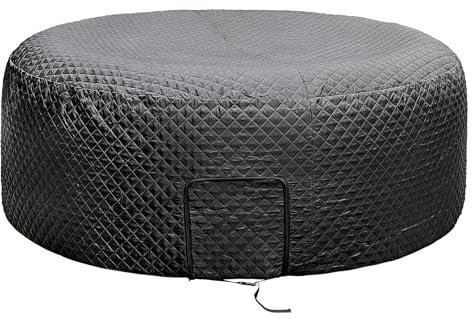 Tlswshsy Isolierte aufblasbare Whirlpool-Thermoabdeckung, 180 x 68 cm, energieeffiziente Whirlpool-Abdeckung mit Reißverschluss-Tür, aufblasbare Whirlpools, volle Abdeckung, um warm zu halten