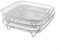 3 griglie per friggitrice ad aria, vassoio quadrato in acciaio inox, cestello per friggitrice ad aria, griglia per friggitrice ad aria, accessori riutilizzabili a tre strati, per friggitrice ad aria e