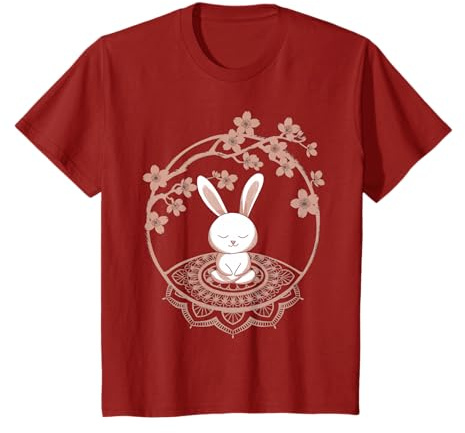 Friedlicher meditierender Osterhase lustig Yoga Ostern T-Shirt