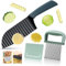 Qintora 2 Pièces Couteau Ondulé à Frites Inoxydable,Trancheuse à Frites,Couteau à Vagues,Coupe légumes Ondulé,pour Légumes,Frites, Fruits – pour Les Beaux Motifs de Coupe