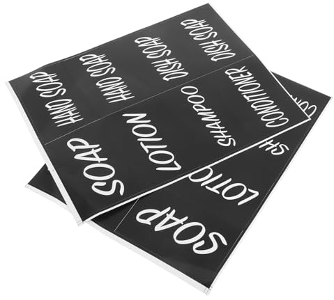UTHCLO 2sheet Bathroom Labels for Shampoo Cleaning Supplies Easy to Apply and Remove for Travel and Home Organization
