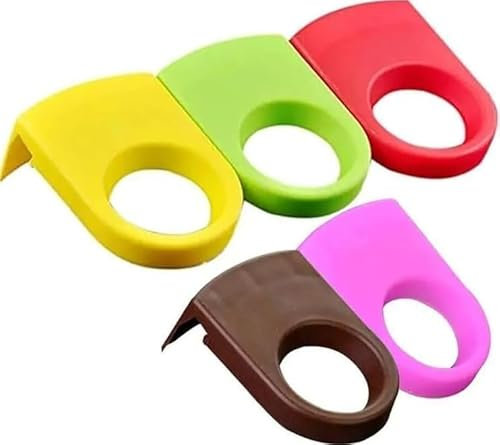 5Pcs Colorful Beer Snap Plastic Drinking Clips Bottle Buckle Application, Bar Mini Beer Bottle Holder Clips Wine Cocktail Goblet Glass Birthday Wedding Party Holders and Dispensers Tools (5 Colors)