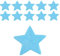 10pcs Blue Star Sequin Iron On Patches,Bling Sequin Star Patches Appliques Fabric Sticker for Clothing,Jeans,Bags,Hats Repair & Decoration,9cm*8.5cm