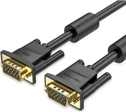 Velocraze Câble SVGA - Câble VGA mâle vers mâle de 25 m, noir, idéal pour les connexions vidéo haute définition et la transmission de données.