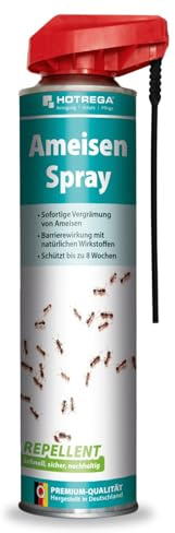 HOTREGA Ameisen Spray Repellent 600 ml | Sofortige Wirkung | Ameisenspray für innen und außen | Bis zu 8 Wochen Langzeitschutz | Gebrauchsfertig
