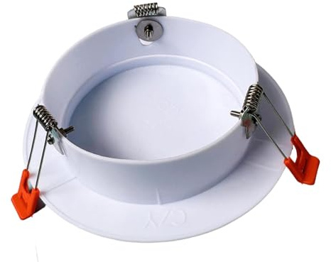 F Fityle Plaque de Recouvrement de Plafond à Ressort, Capuchon de Trou pour Downlight, Panneau d'Accès Compact pour Verre, Plaque Ronde avec Clip de Fixation, Robuste, Trou de 125 à 155 Mm