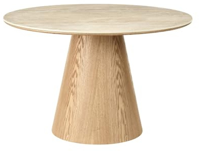 Esstisch UNIQUE 120cm - braun natur - Keramik - stabile Konstruktion robust | 4 Sitzplätze, hochwertig, langlebig, flexibel kombinierbar, individuelle Maserung, Eichenholzgestell