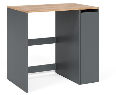 Vicco Waschmaschinenschrank Viktor, Anthrazit/Eiche, 93.6 x 88.2 cm | mit Rollcontainer