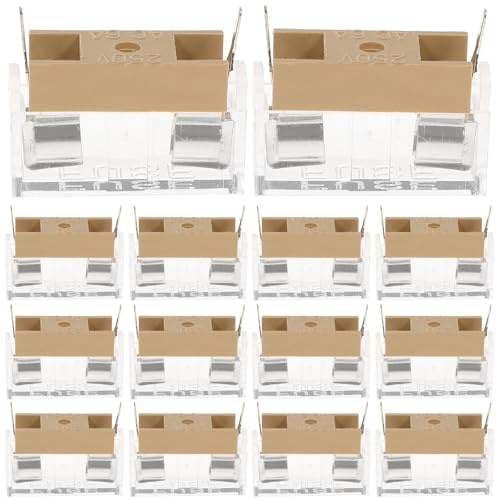 TEMPNAP Sicherungshalter 5X20mm Einbau 20 Stück mit Kupferplatten Flammhemmendes Gehäuse Passend für Kfz und Bootszubehör