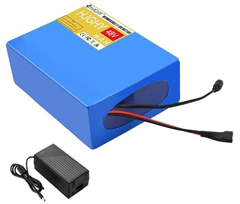 HJGHY ,48v,20Ah, Batteria al Litio Ricaricabile da 24V, 36V, 48V, 10Ah, 15Ah, 18Ah, 20Ah. Batteria per Scooter da 36V 15Ah per Moto e Scooter con Caricabatterie.