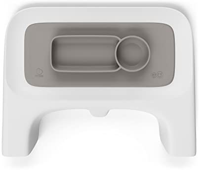 Tapete ezpz de Stokke para la Bandeja Steps - Gris Suave - Facilita Las Comidas - Duradero, práctico, Puede IR en el microondas y en el lavavajillas - 100% Silicona