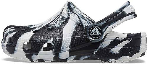 Crocs Unisex Kids Classic Clog T Clog, Marbled Black White, 8 UK Child