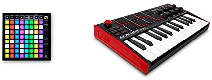 Launchpad Mini di Novation [MK3] — Controller MIDI USB a griglia con 64 pad portatile, per esibizioni con Ableton Live e Logic Pro & Akai Professional Mpk Mini Mk3