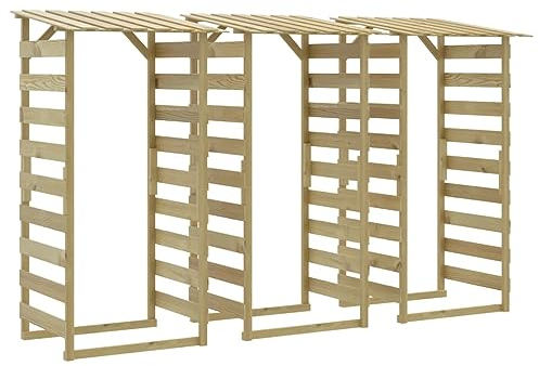 vidaXL Pérgola con Techo Jardín Patio Terraza Exterior Entrada Paso Porche Cenador Puertas Enredaderas 100x90x200 cm Madera de Pino Impregnada
