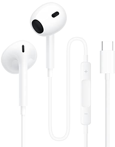 USB C Kopfhörer, in Ear Kabel Kopfhörer, Type C Kopfhörer mit Mikrofon und Lautstärkeregler, HiFi-Stereo, kraftvoller Bass und kristallklares Audio Kompatibel mit Phone 16 15, Huawei, Samsung, Xiaomi